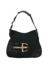 GG Horsebit Hasler Hobo, &pound;375, Handbags, Black, Canvas, Front view